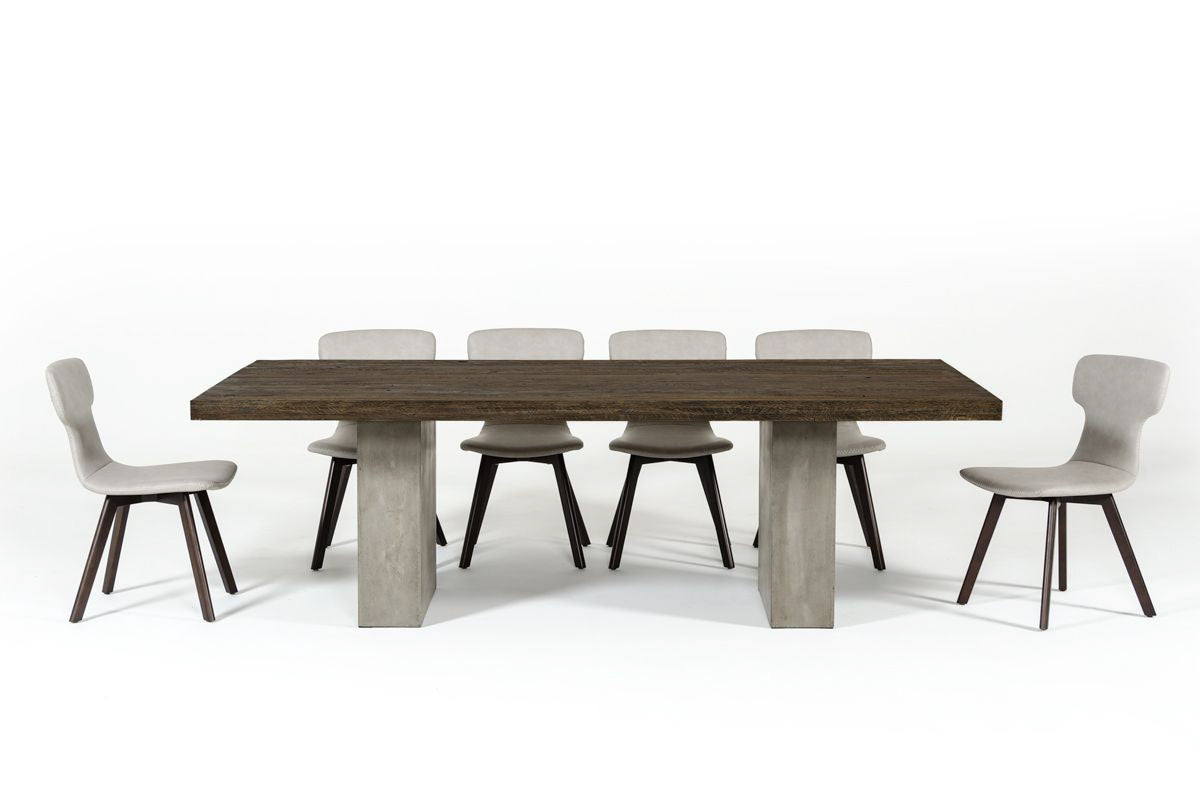 Renzo Modern Oak & Concrete 118" Dining Table