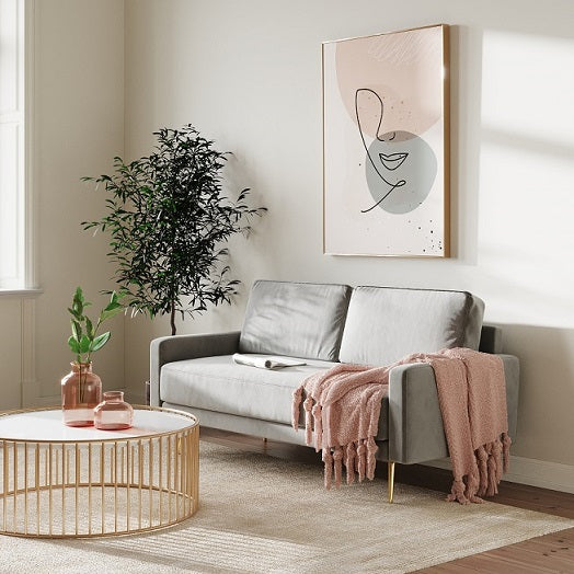 Mielcasa | Grey Divani Casa Huffine Modern Grey Fabric Sofa | SKU VGHCJYM2030-GRY | MPN: 77899 | Free Delivery & Free Return