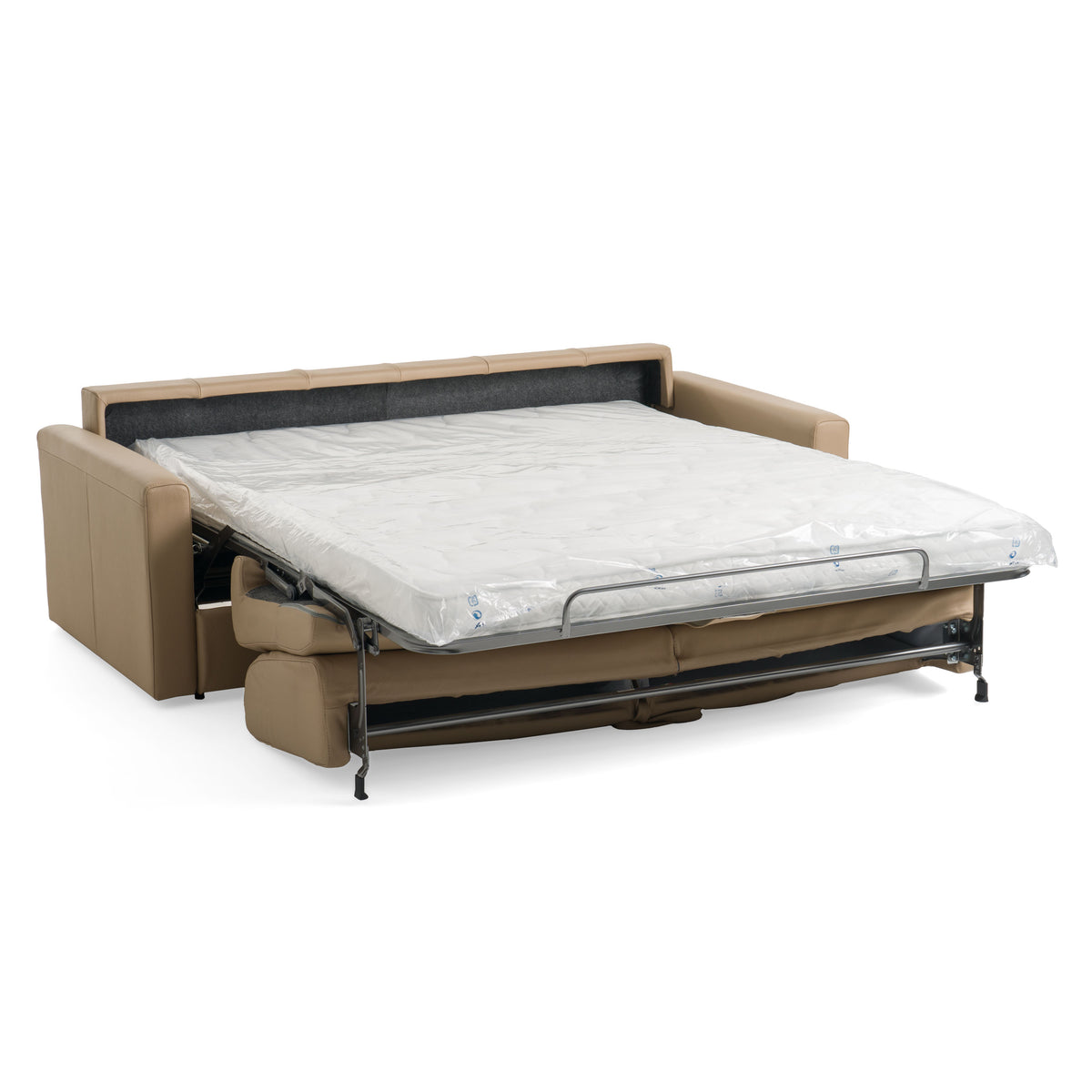 Revers Italian Modern Desert Leather Queen Sofa bed