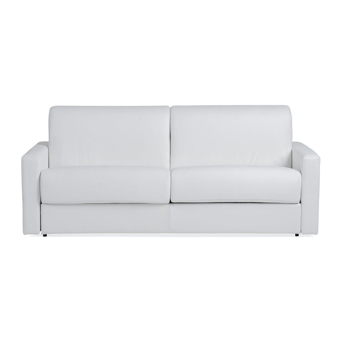 Revers Italian Modern White Leather Queen Sofa bed