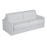 Revers Italian Modern White Leather Queen Sofa bed