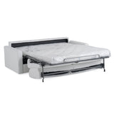 Revers Italian Modern White Leather Queen Sofa bed