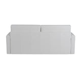 Revers Italian Modern White Leather Queen Sofa bed