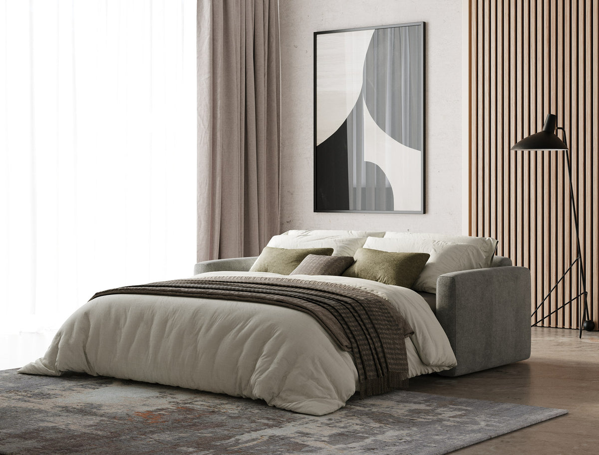 Revers Italian Modern Grey Fabric 63" Sofa Bed
