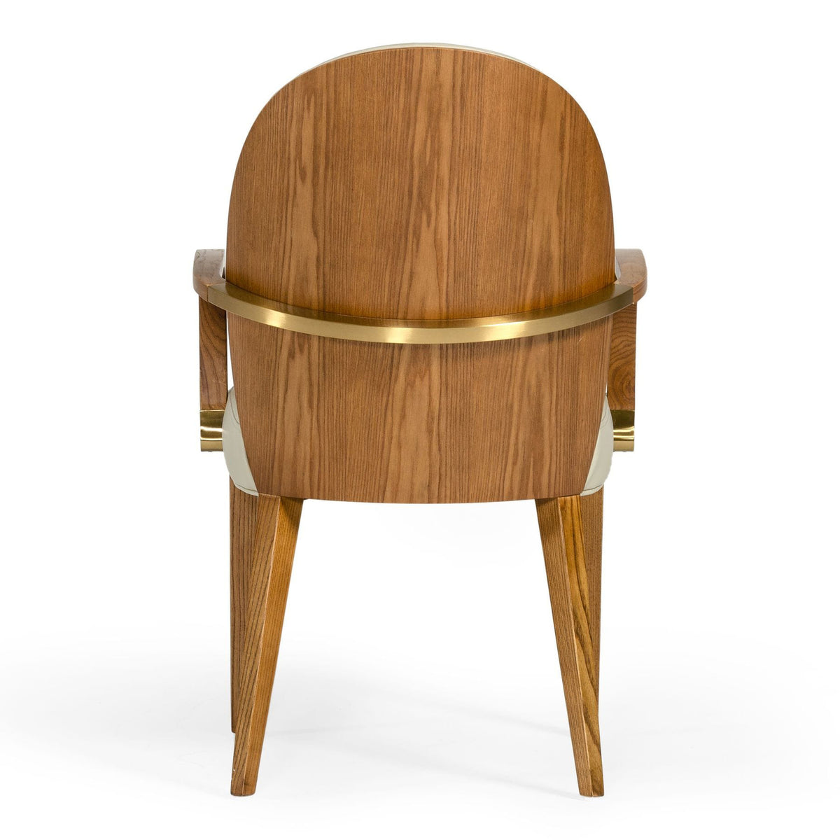 Rexford Modern Taupe & Walnut Dining Armchair