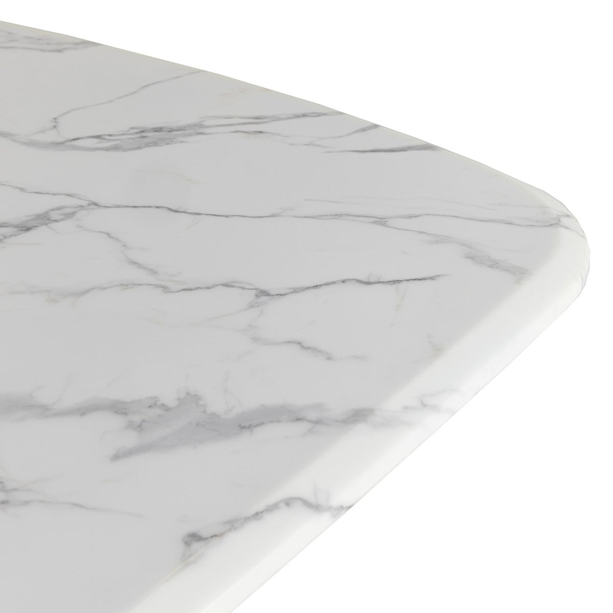 Reynold Glam Faux Marble + Gold Stainless Steel Dining Table