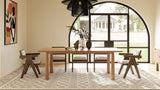 Rhea Modern 87" Natural Acacia Rectangular Dining Table