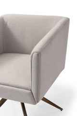 Riaglow Contemporary Light Grey Fabric Dining Chair