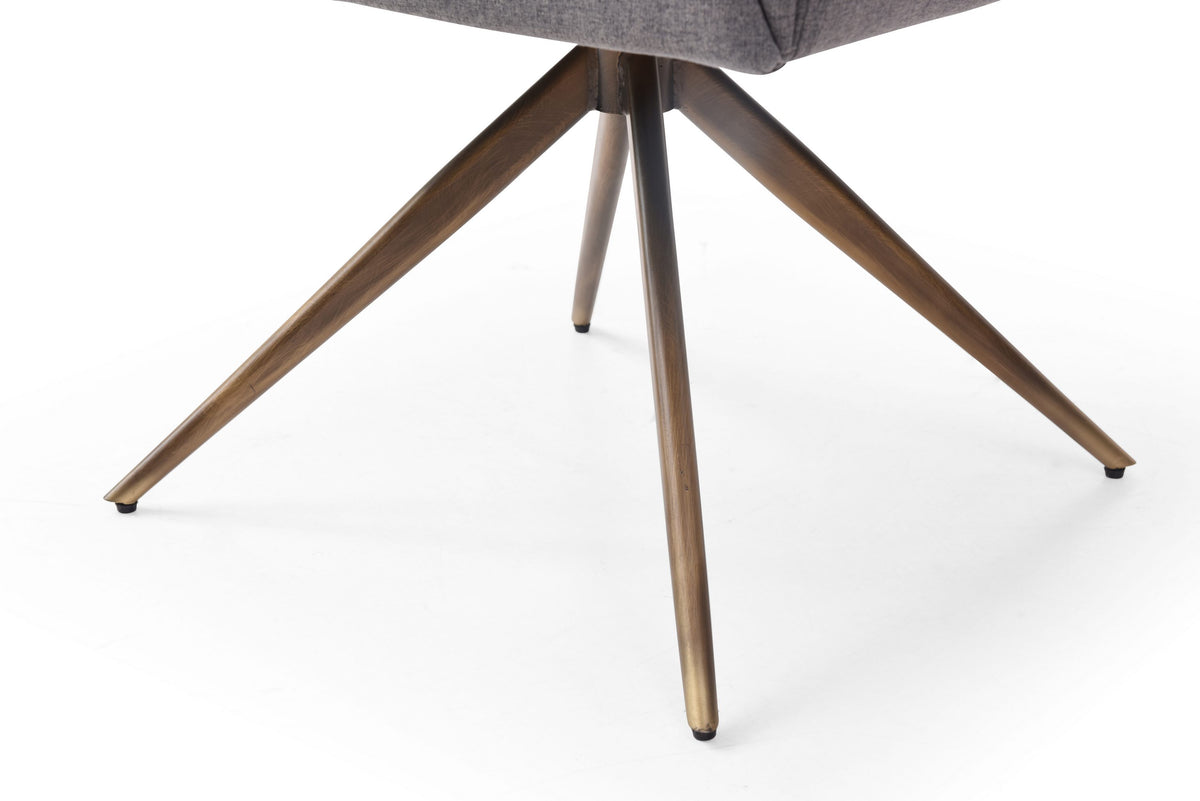 Riaglow Contemporary Dark Grey Fabric Dining Chair