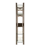 Rinaldi Mid-Century Modern Grey Ash + Glass Bookshelf