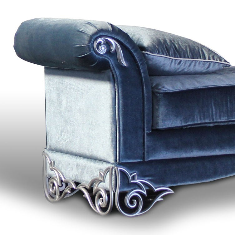 Rita Transitional Velour Fabric Bench