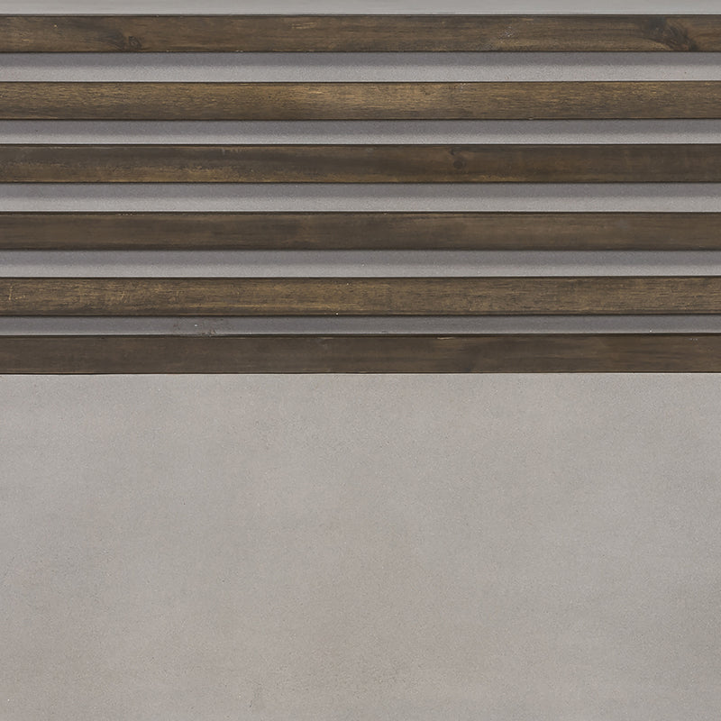 Delaware Modern Concrete & Acacia Rectangular Coffee Table
