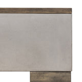 Delaware Modern Concrete & Acacia Square Coffee Table