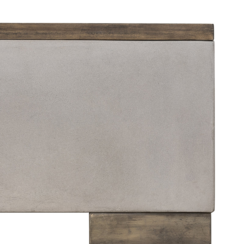 Delaware Modern Concrete & Acacia Square Coffee Table