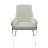 Robin Modern White Bonded Leather Dining Chair