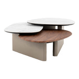 Robson Modern Ceramic + Walnut Coffee Table
