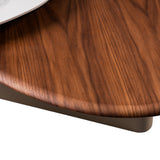 Robson Modern Ceramic + Walnut Coffee Table