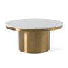 Rocky Glam White & Gold Coffee Table