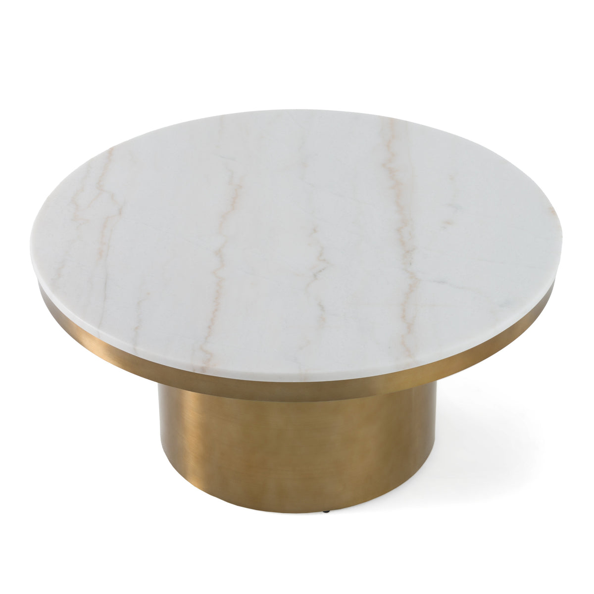 Rocky Glam White & Gold Coffee Table