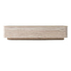 Roma Modern Faux Travertine Rectangular Coffee Table