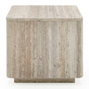 Roma Modern Faux Travertine Square End Table