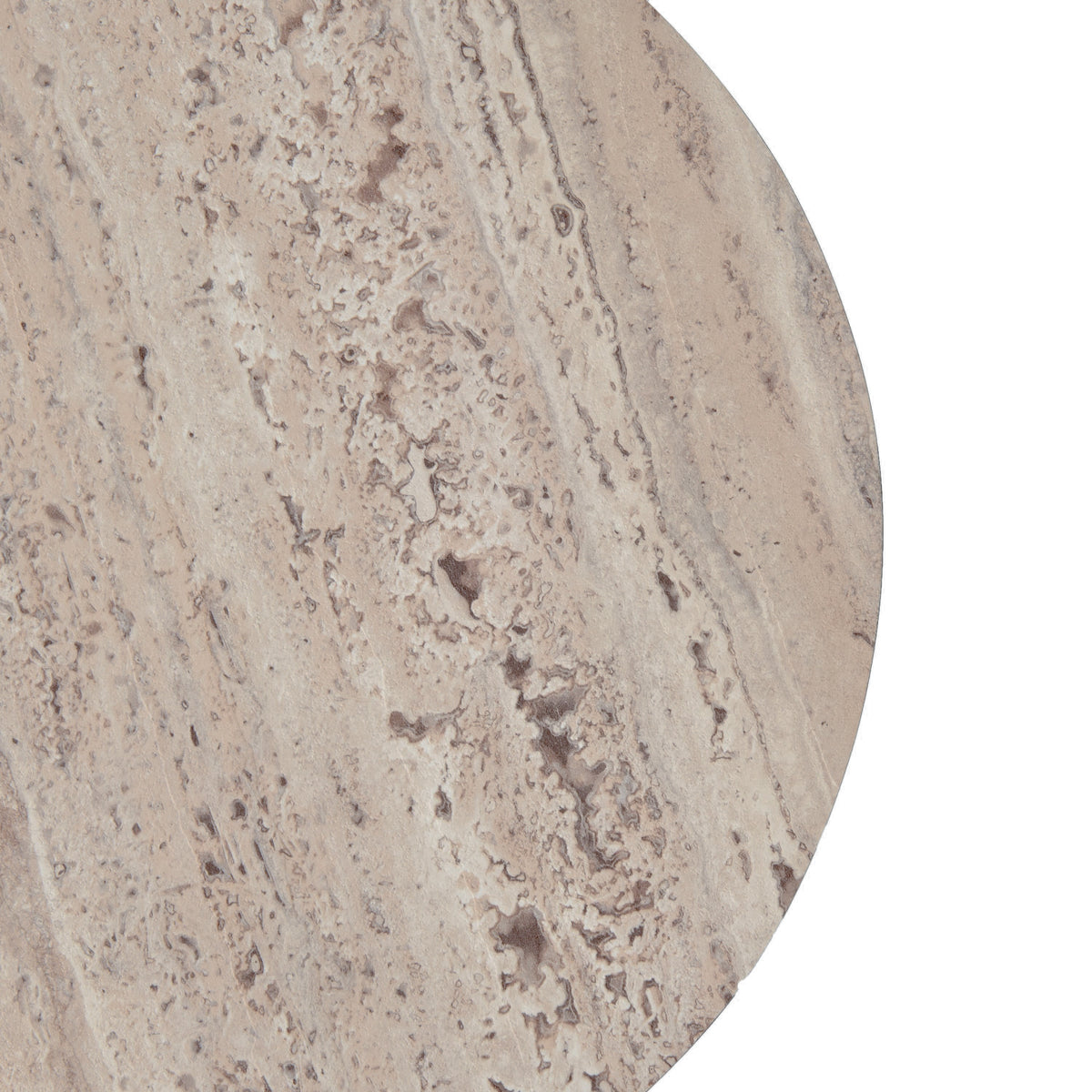 Roma Modern Faux Travertine Round End Table
