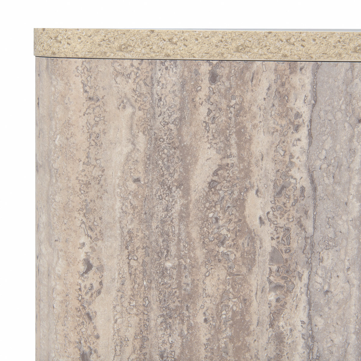 Roma Modern Faux Travertine Square Coffee Table