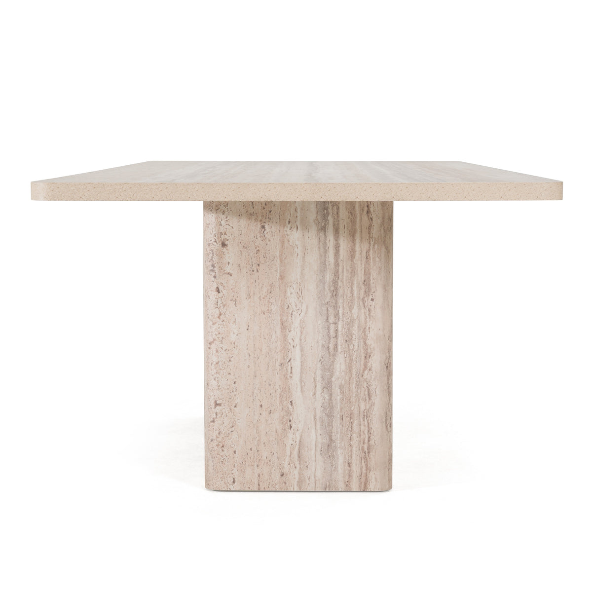 Roma Modern Travertine Rectangular Dining Table