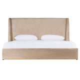 Roma Modern Taupe Microfiber Upholstered Bed