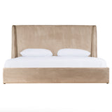 Roma Modern Taupe Microfiber Upholstered Bed