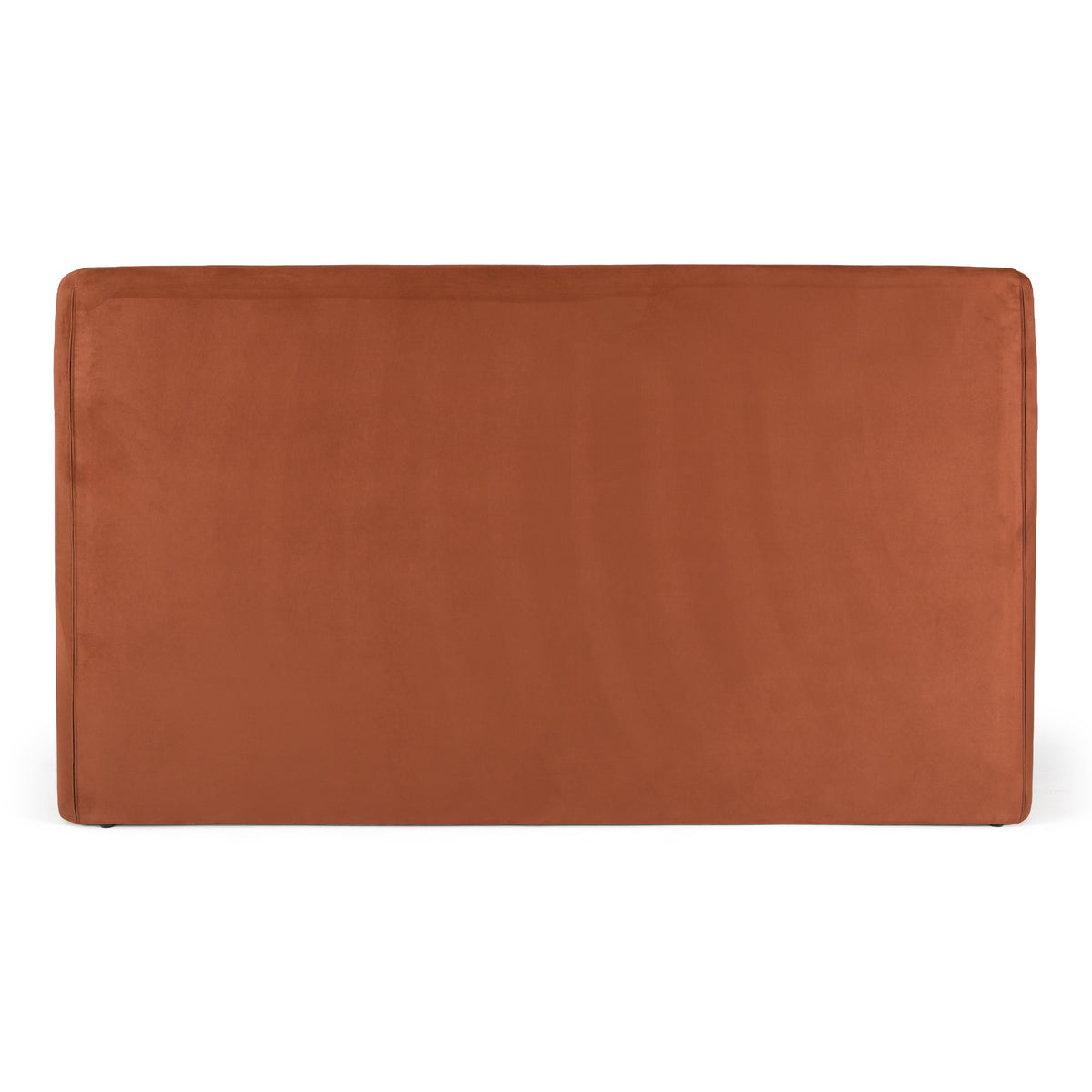 Roma Modern Burnt Orange Microfiber Upholstered Bed