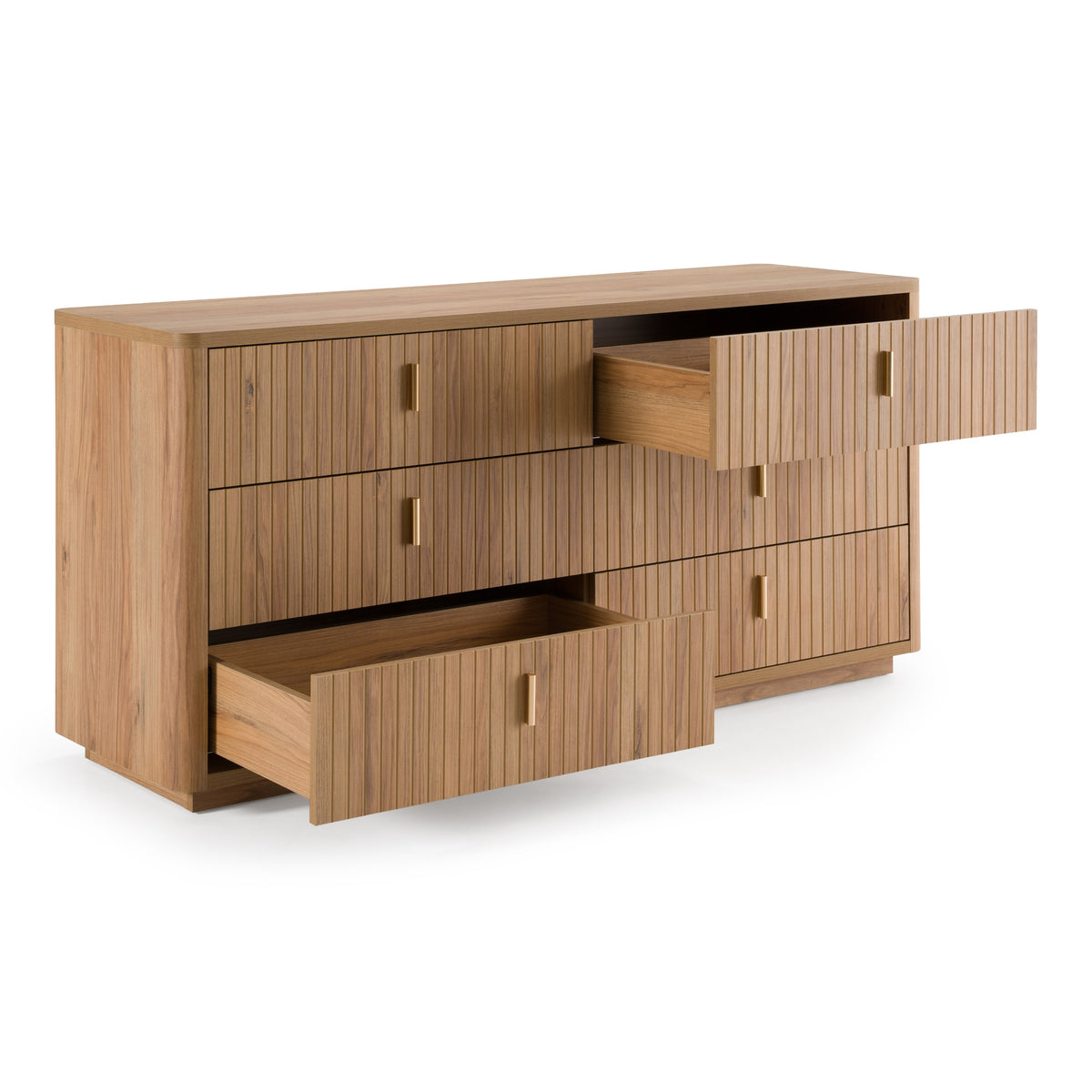 Roma Modern Oak + Gold Dresser