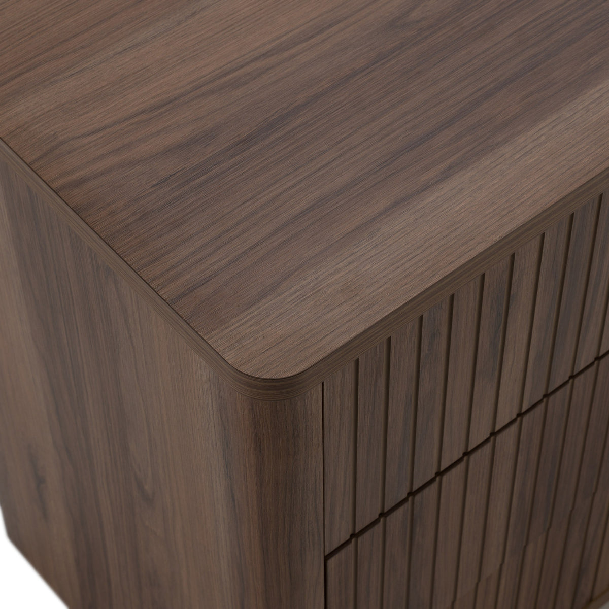 Roma Modern Walnut + Gold Dresser