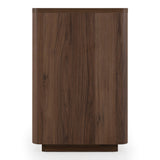 Roma Modern Walnut + Gold File Cabinet