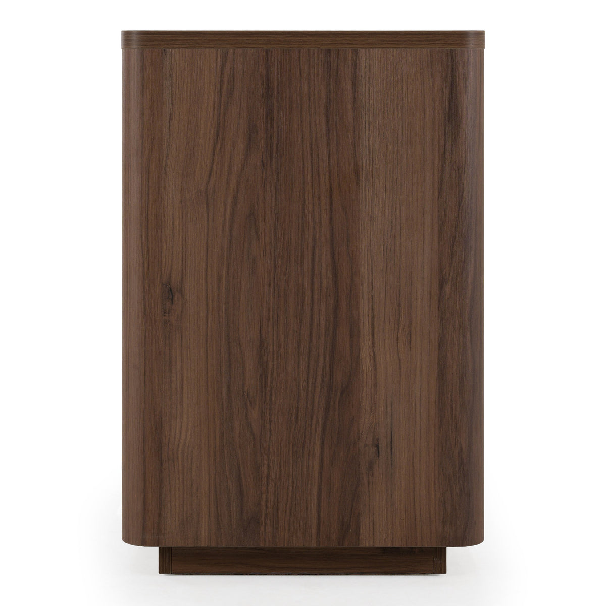 Roma Modern Walnut + Gold File Cabinet