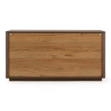 Roma Modern Walnut + Gold File Cabinet