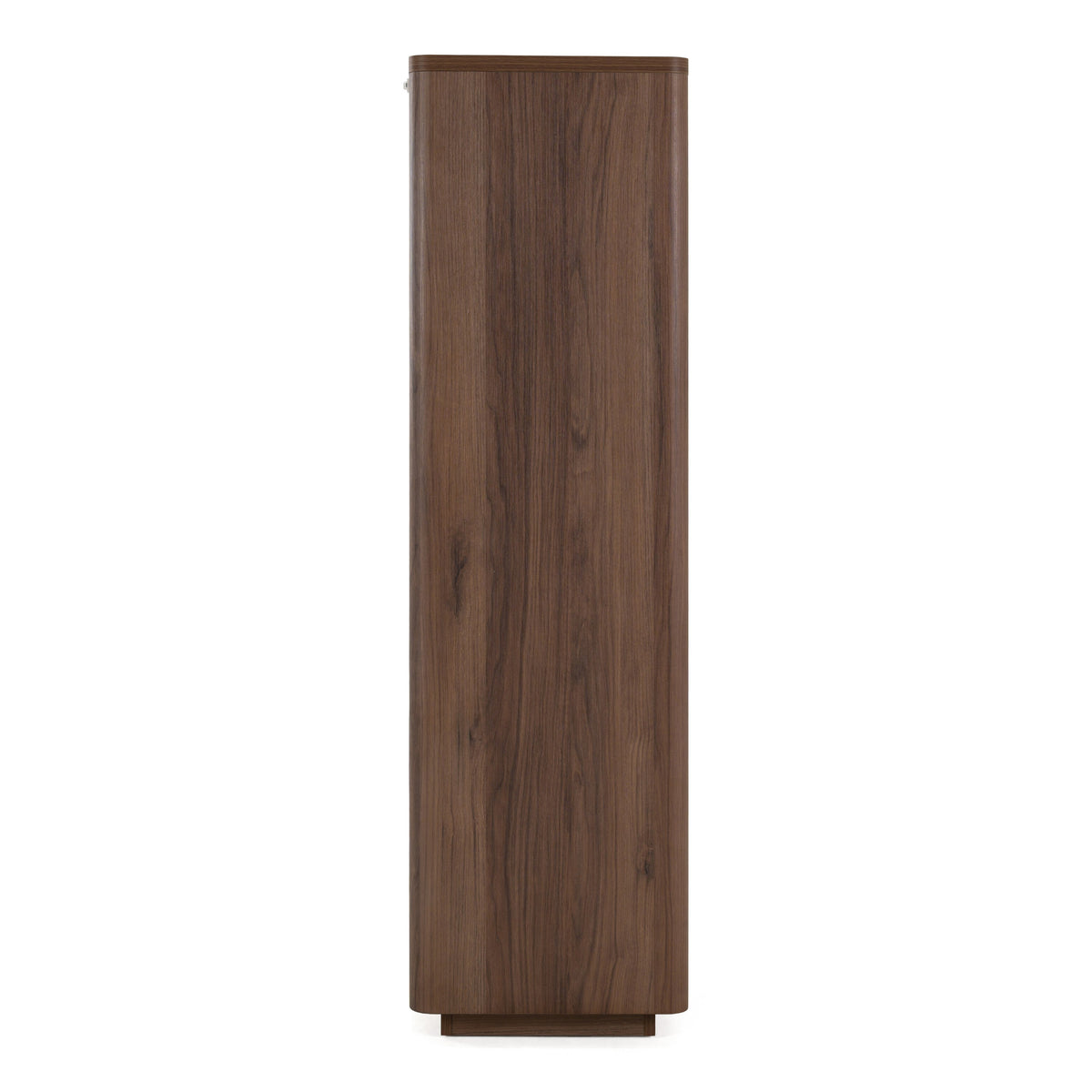 Roma Modern Walnut + Gold Bookcase