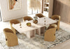 Roma Modern Travertine Rectangular Dining Table
