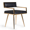 Rosario Modern Black & Rosegold Dining Chair