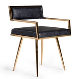 Rosario Modern Black & Rosegold Dining Chair
