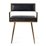 Rosario Modern Black & Rosegold Dining Chair