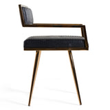 Rosario Modern Black & Rosegold Dining Chair