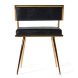 Rosario Modern Black & Rosegold Dining Chair