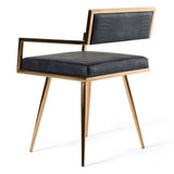 Rosario Modern Black & Rosegold Dining Chair