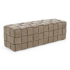 Rousey Modern Taupe Fabric Bench