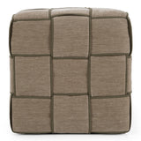 Rousey Modern Taupe Fabric Bench