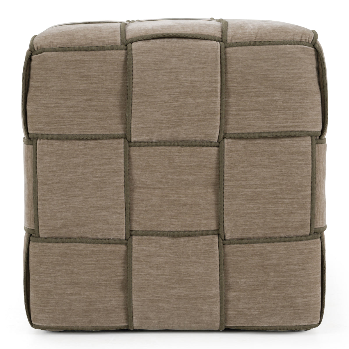 Rousey Modern Taupe Fabric Bench