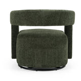 Ryan Modern Olive Green Fabric Swivel Accent Chair