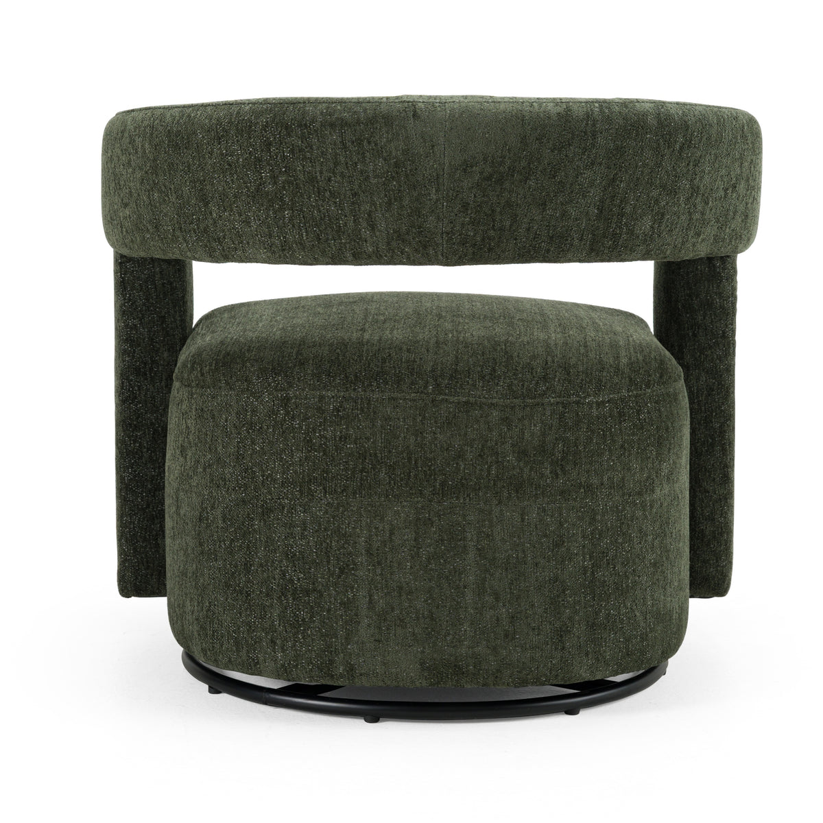 Ryan Modern Olive Green Fabric Swivel Accent Chair
