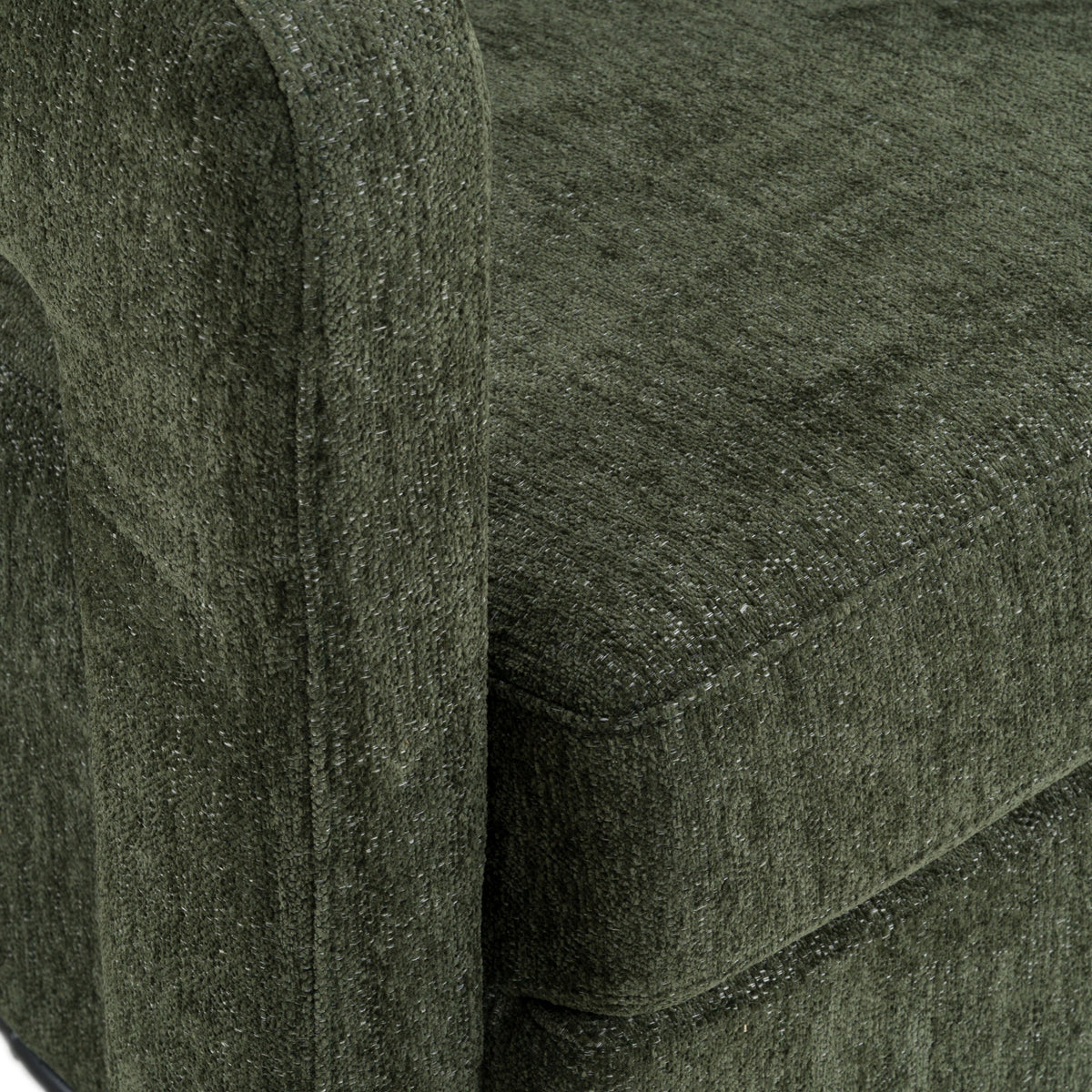 Ryan Modern Olive Green Fabric Swivel Accent Chair